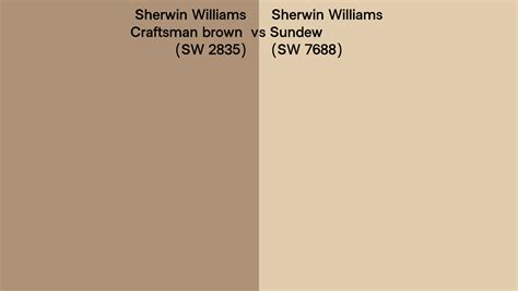 Sherwin Williams Craftsman Brown Vs Sundew Side By Side Comparison