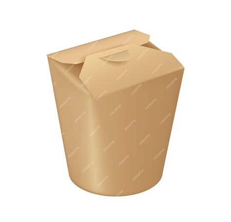 Китайский ресторанный ящик с реалистичной векторной иллюстрацией ...