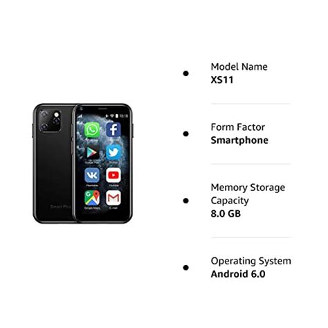 SOYES XS11 3G Mini Smartphone 2.5Inch WiFi GPS China Mobile RAM 1GB ROM ...