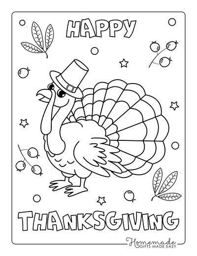 Free Thanksgiving Coloring Pages for Kids & Adults