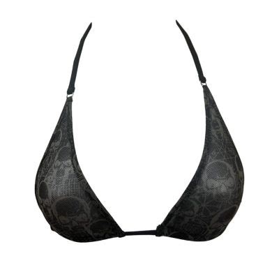 Skull Sheer Mini Bikini Top Micro Gigi