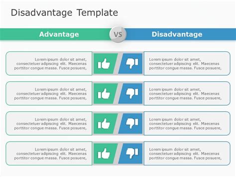 advantage disadvantage powerpoint template