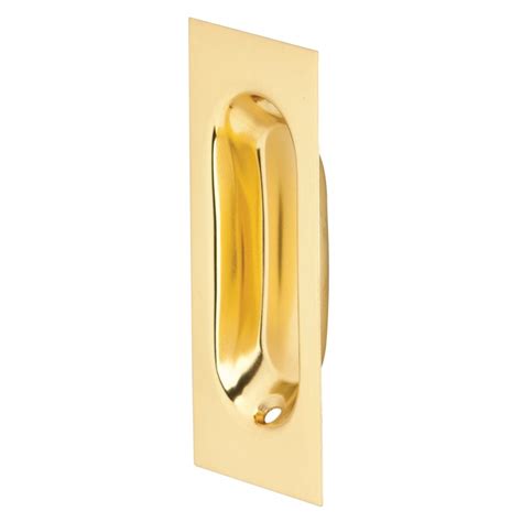 Ives 22 Brass Rectangular Flush Pull