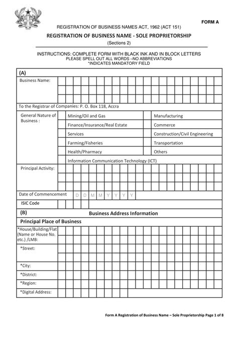 Business Registration Form ≡ Fill Out Printable PDF Forms Online