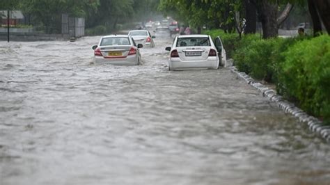 Delhi Rain Traffic Hit Amid Severe Waterlogging Police Issues