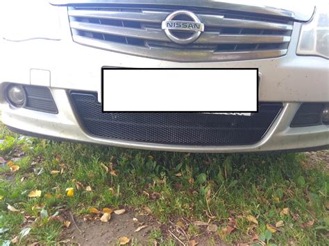 Сетка в передний бампер. — Nissan Almera V (G11/15), 1,6 л, 2015 года ...