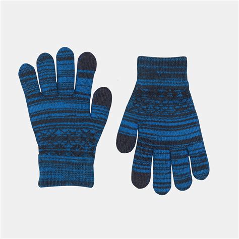 Kids’ Touchscreen-Compatible Hiking Gloves - SH 100 - Asphalt blue