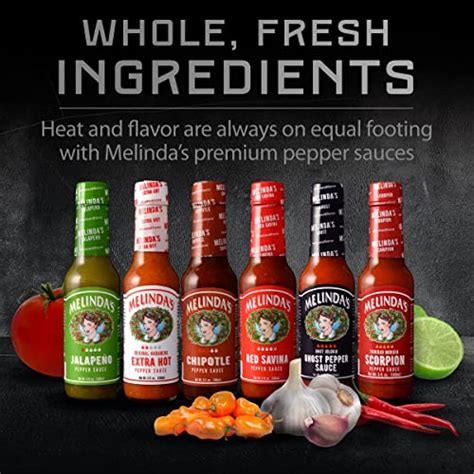 Melindas Pepper Sauce Challenge Collection Extra Spicy Gourmet Hot Sauce Gift Set With
