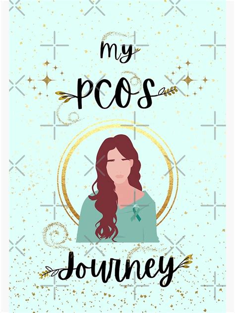 Lámina fotográfica My PCOS Journey Mujer con cinta verde azulado