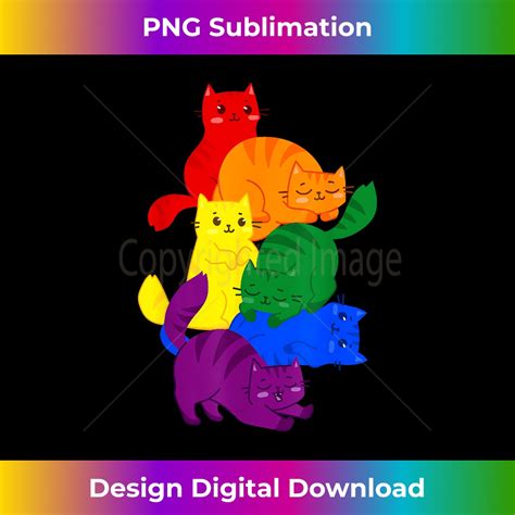 Gay Pride Cat LGBT Ally Kawaii Cats Pile Anime Rainbow Flag Inspire Uplift