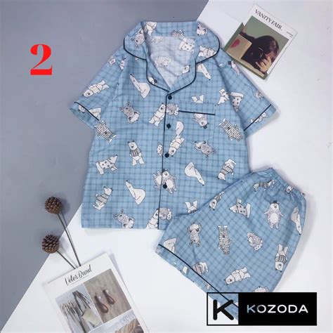 Đồ ngủ nữ quần cộc áo cộc pijama kate thái cực hot hit bộ pyjama bộ pizama Kozoda M