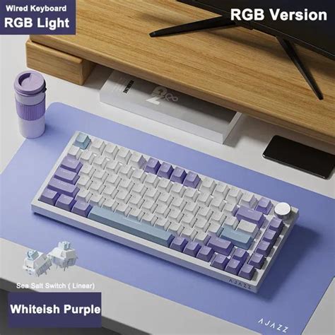 Ajazz Ak Wireless Mechanical Keyboard Gasket Structure Rgb Hot Swappable Custom Keyboard With