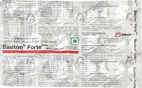Basiton Forte New Strip Of 15 Tablets Uses Side Effects Price