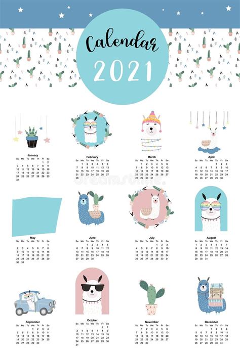 Editable Llama Calendar Stock Illustrations 33 Editable Llama