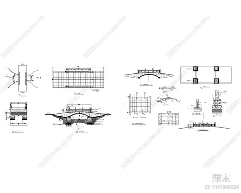 景观桥石桥拱桥木桥详图施工图下载【id1141940634】知末案例馆