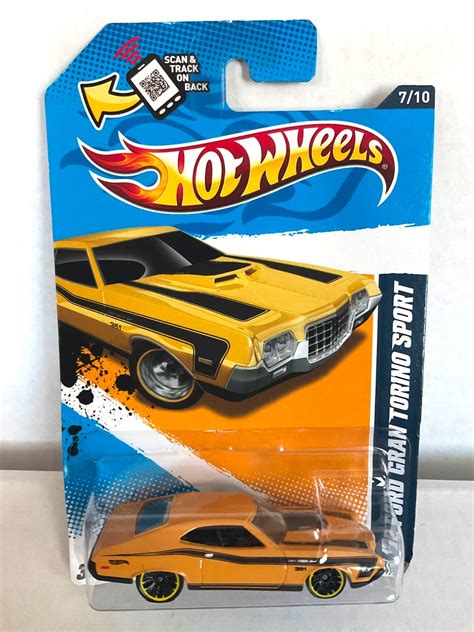 Hot Wheels Ford Gran Torino Sport Ford Muscle Mania Yellow Cuisine Reunionnaise