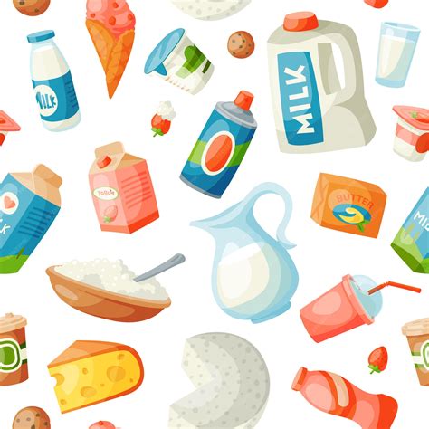 Продукты питания молока молочные в иллюстрации питания ингридиента ...