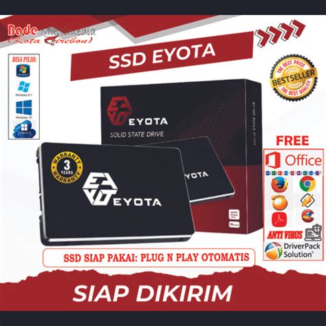 Jual SSD ISI WIND SIAP PAKAI 128GB 256GB 512GB FREE KABEL SATA SSD