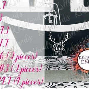 Get Buck Naked Large Wall Decal Bathroom Decor Funny Decal Bedroom Decal Etsy