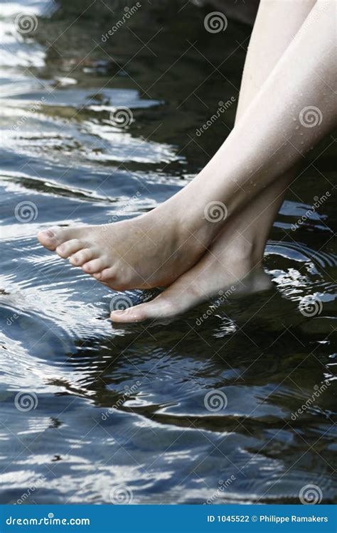Naked Feets In Water Stock Photo Image Of Beauty Relax 1045522