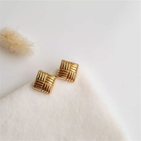 Серьги ромбы – купить за 4 000 ₽ | Blossom Market Vintage | Dior ...