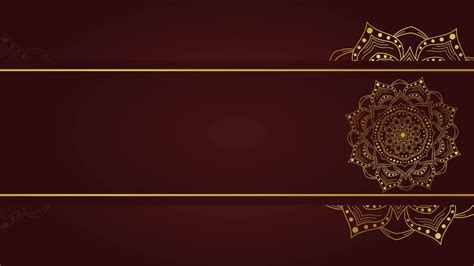Luxury Red Background With Rotating Golden Mandala Animation 16027374