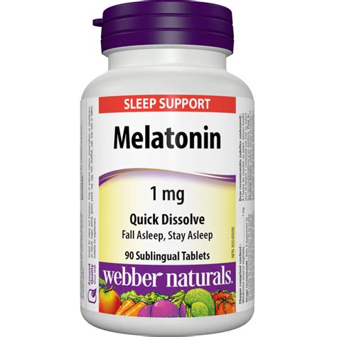 Webber Naturals Мелатонин 1 mg x90 сублингвални таблетки - Аптека Маджаров