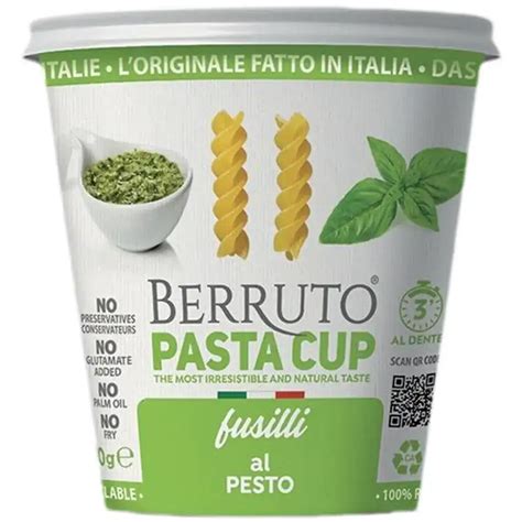 Макароны быстрого приготовления Berruto Pasta Cup Фузилли с соусом ...