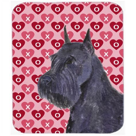 Schnauzer Hearts Love And Valentines Day Portrait Mouse Pad Hot Pad Or Trivet Kroger