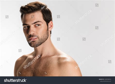 Photo Unshaven Half Naked Man Posing Looking Stock Photo Shutterstock