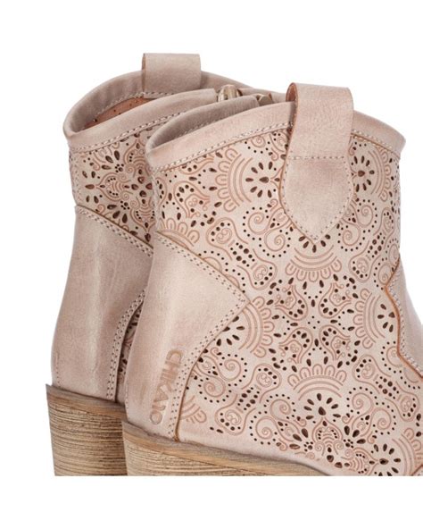 CHIKA LILY Botines Cowboy Mujer Nude