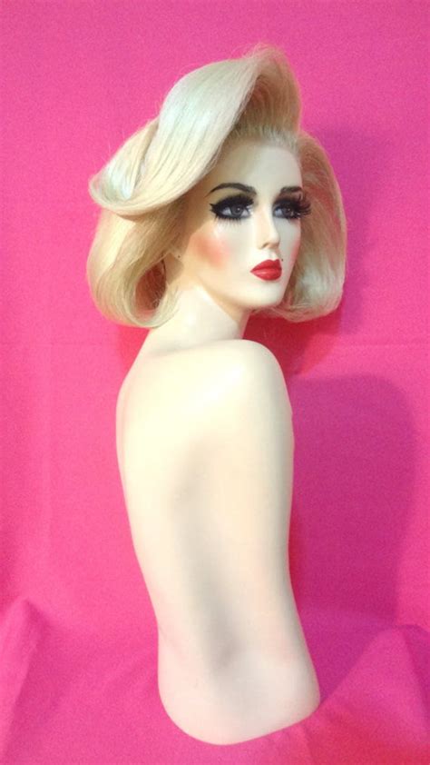 MARILYN MONROE WIG Lace Front Drag Queen Wig Platinum Blonde Etsy