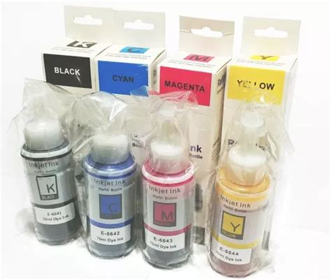 Set Tinta Alternativo 4 Colores Epson 664 673 Refill Ecotank Cuotas