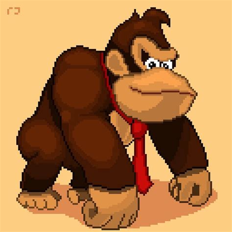 Donkey kong pixel art! #8bit #16bit #pixelart by @rjslagter | Pixel art ...