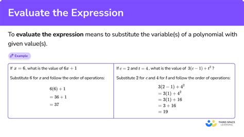 Evaluate The Expression Steps Examples Questions