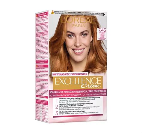 Loreal Excellence Creme Haarfarbe 7 43 Copper Blonde 7 43 Copper Blonde 7 43 Blond Miedziano