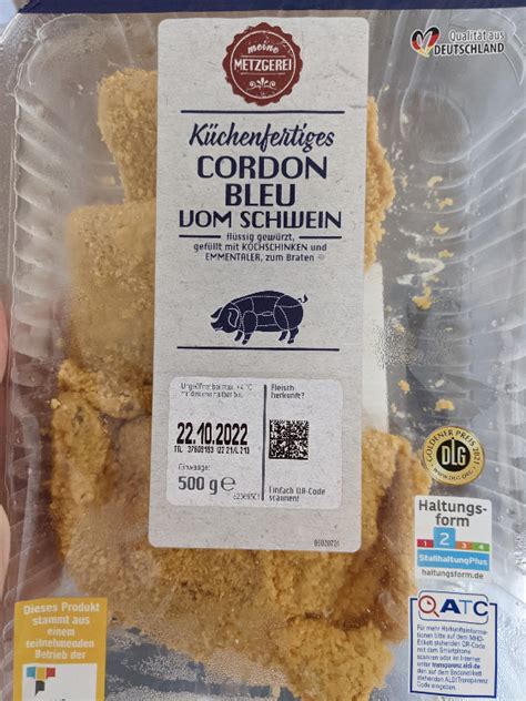 Aldi Küchenfertiges Cordoj Bleu vom Schwein Kalorien Neue Produkte