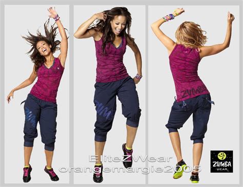 Zumba 2pc Set Cargo Capri Pants Burn Out Top Tee Tank Dance Fitness