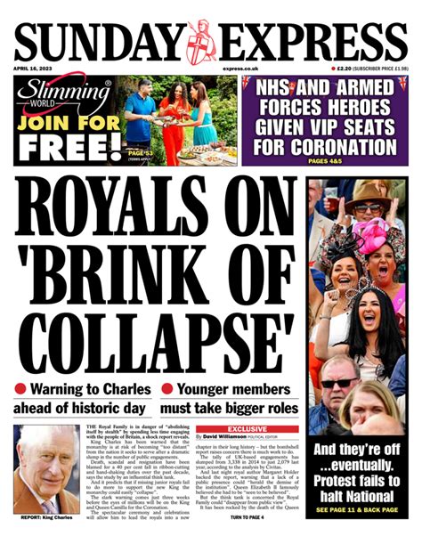 Sunday Express Front Page 16th Of April 2023 Tomorrows Papers Today