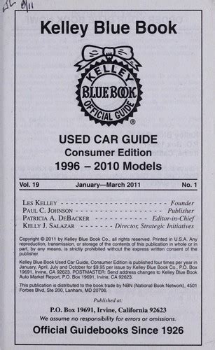 Kelley blue book used car guide by Kelley Blue Book Co | Open Library