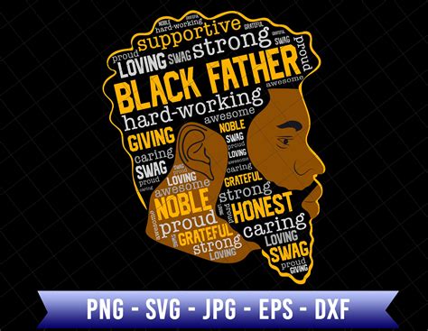 Black Father Svg Black Dad Svg Afro King Father Svg Etsy