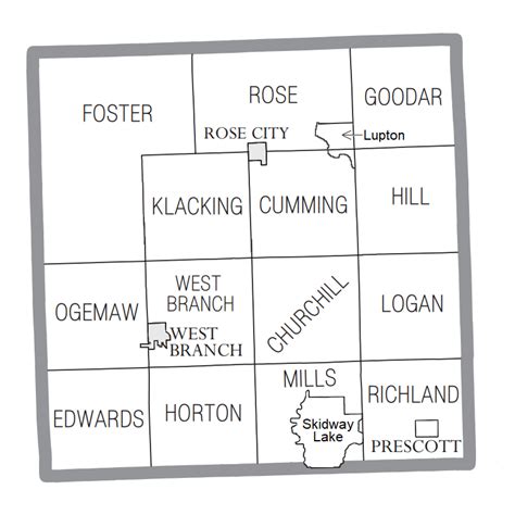 Image Ogemaw County Mi Census Map