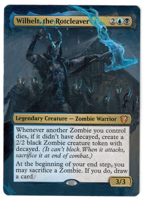 Wilhelt The Rotcleaver Full Art Altered MTG Magic EDH Commander Zombie