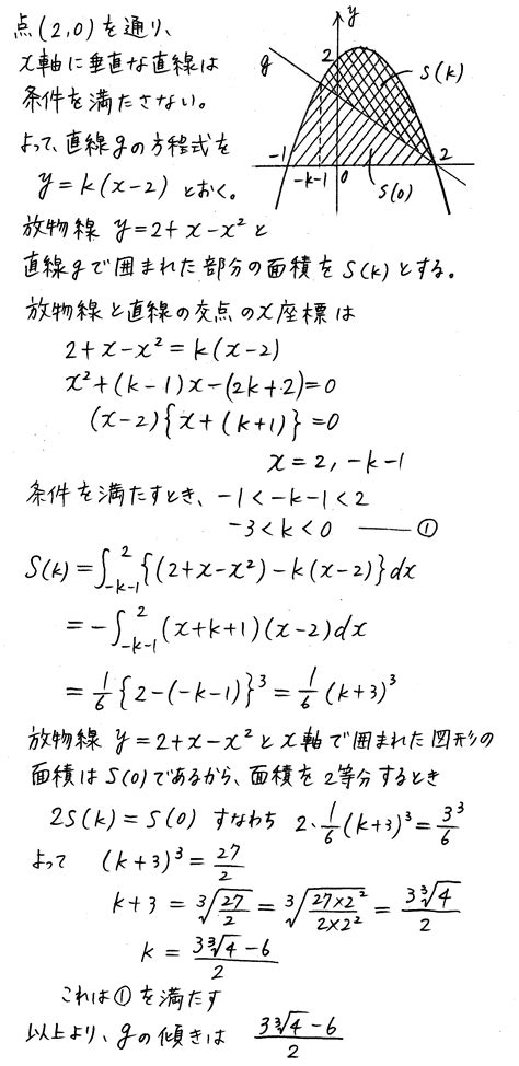 新課程 3trial数学Ⅱ P105 8 定積分と図形の面積