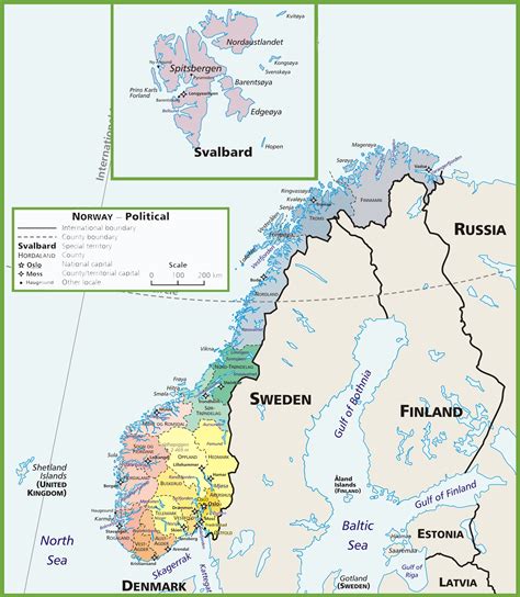 Norway political map - Ontheworldmap.com