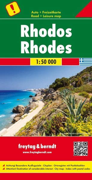 Freytag And Berndt Autokarte Rhodos Rodos Rhodes Rodi Landkarten Bei