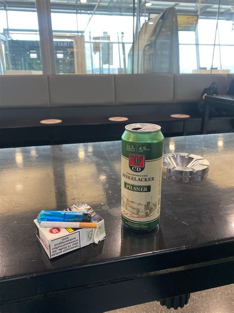 Chilling at the airport smoking lounge with a couple of 'termies' and