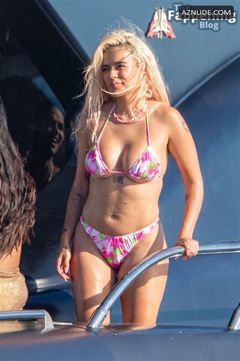 Karol G Flaunts Her Sexy Curves In A Bikini During Cabo Holiday Aznude