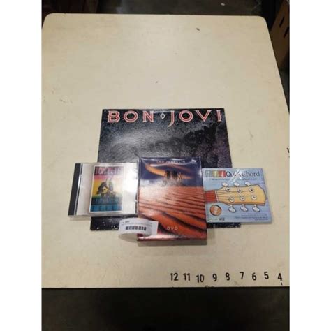 Bon Jovi Record Led Zeppelin Dvd And Tom Petty Cd And Guitar Chord