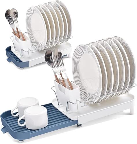 APEXCHASER Expandable Dish Rack Foldable Stainless Steel Dish Drying